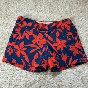 J.crew Womens floral chino Shorts size 6